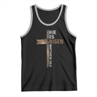 He is Risen Christian Tank Top Easter Cross Jesus Christian