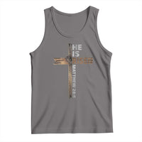 He is Risen Christian Tank Top Easter Cross Jesus Christian