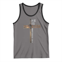 He is Risen Christian Tank Top Easter Cross Jesus Christian