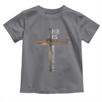 He is Risen Christian Toddler T Shirt Easter Cross Jesus Christian