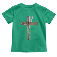 He is Risen Christian Toddler T Shirt Easter Cross Jesus Christian