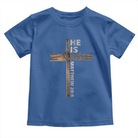 He is Risen Christian Toddler T Shirt Easter Cross Jesus Christian