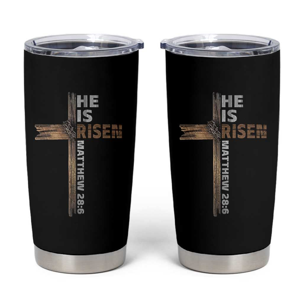 He is Risen Christian Tumbler Cup Easter Cross Jesus Christian