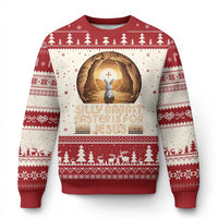 Silly Rabbit Easter Is For Jesus Ugly Christmas Sweater Christian Jesus Easter