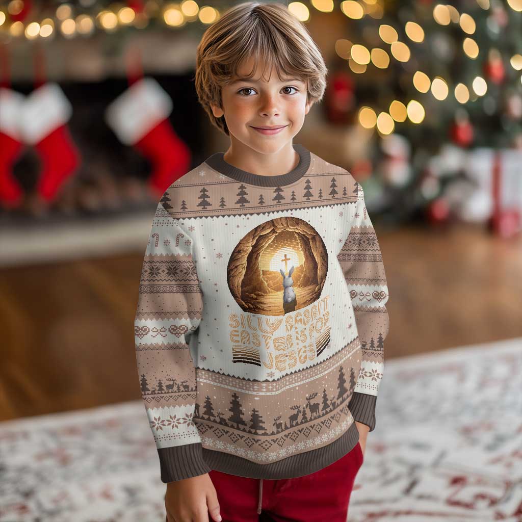 Silly Rabbit Easter Is For Jesus Ugly Christmas Sweater Christian Jesus Easter