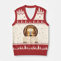 Silly Rabbit Easter Is For Jesus V-Neck Knit Sweater Vest Christian Jesus Easter