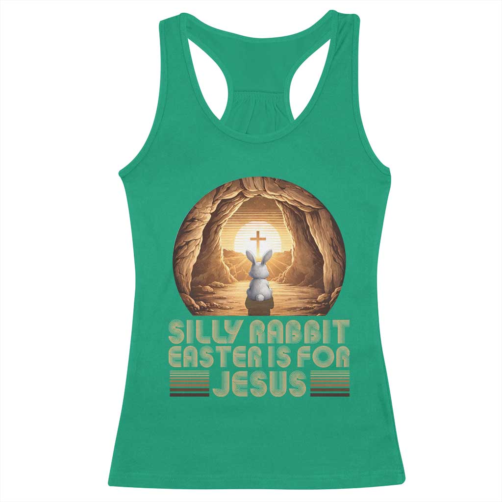 Silly Rabbit Easter Is For Jesus Racerback Tank Top Christian Jesus Easter