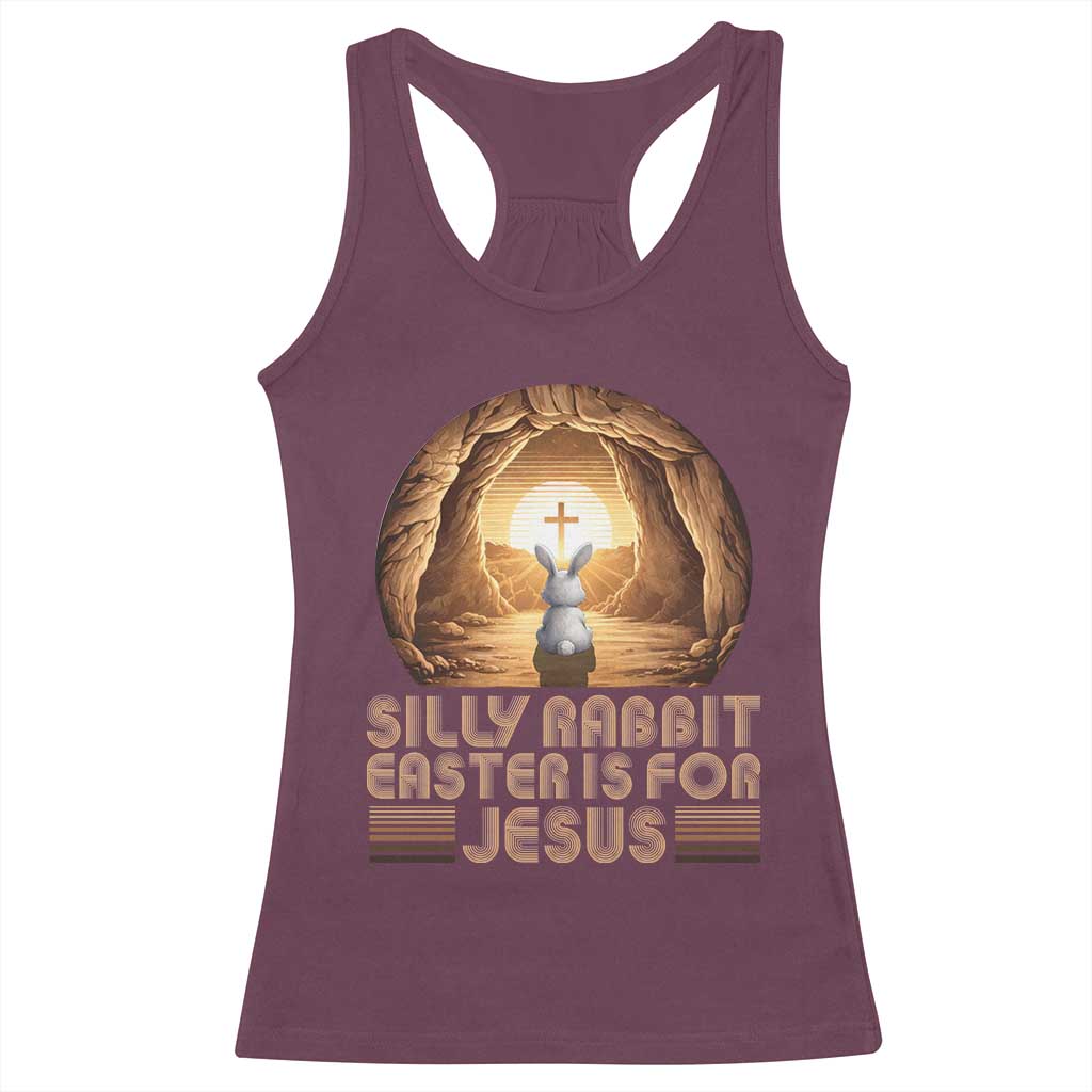 Silly Rabbit Easter Is For Jesus Racerback Tank Top Christian Jesus Easter