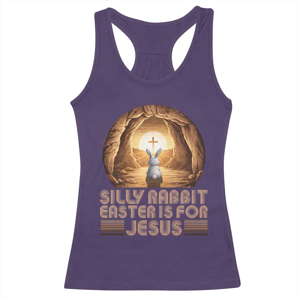 Silly Rabbit Easter Is For Jesus Racerback Tank Top Christian Jesus Easter