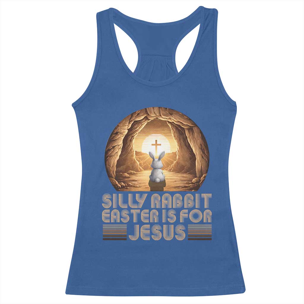 Silly Rabbit Easter Is For Jesus Racerback Tank Top Christian Jesus Easter