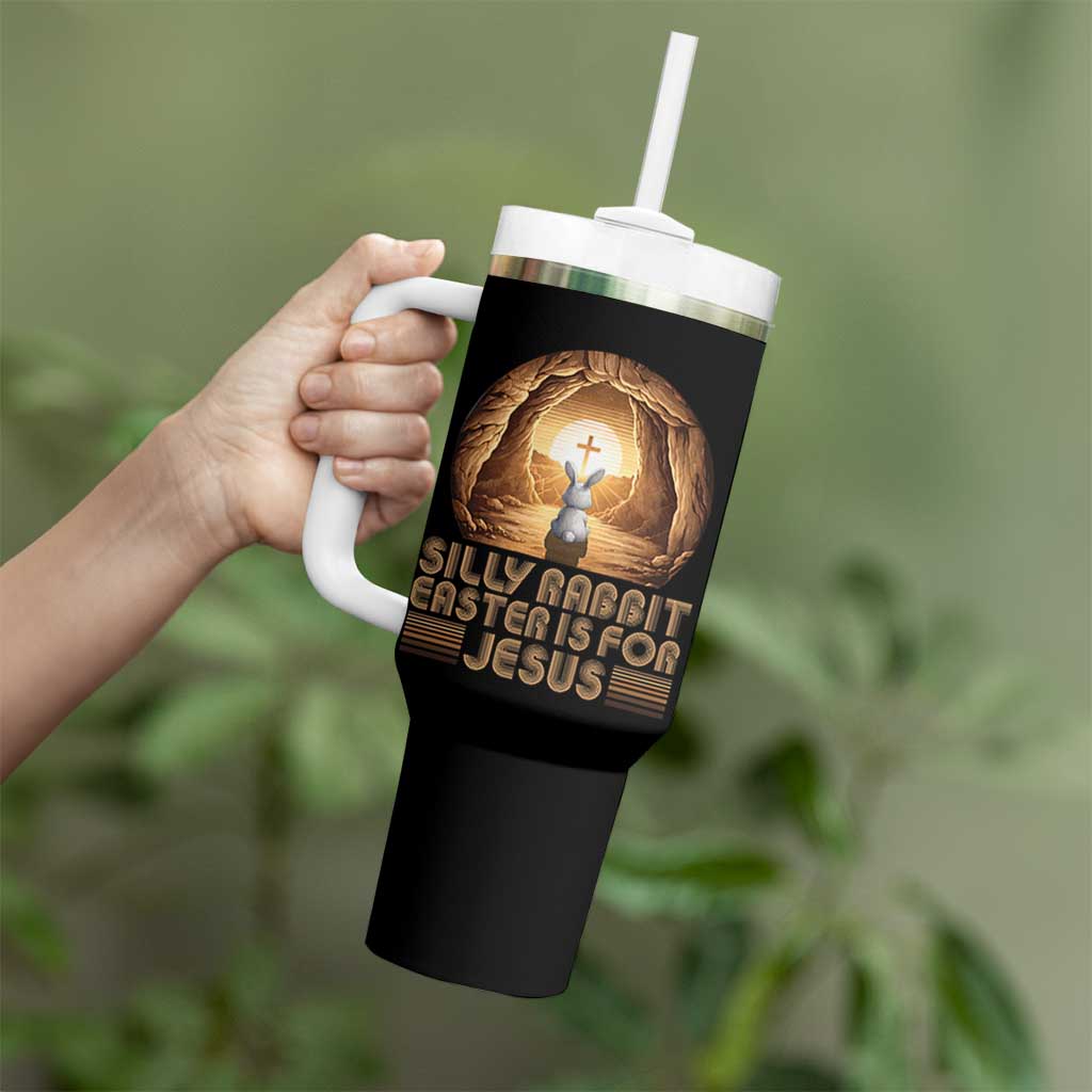 Silly Rabbit Easter Is For Jesus Tumbler With Handle Christian Jesus Easter