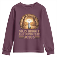 Silly Rabbit Easter Is For Jesus Youth Sweatshirt Christian Jesus Easter