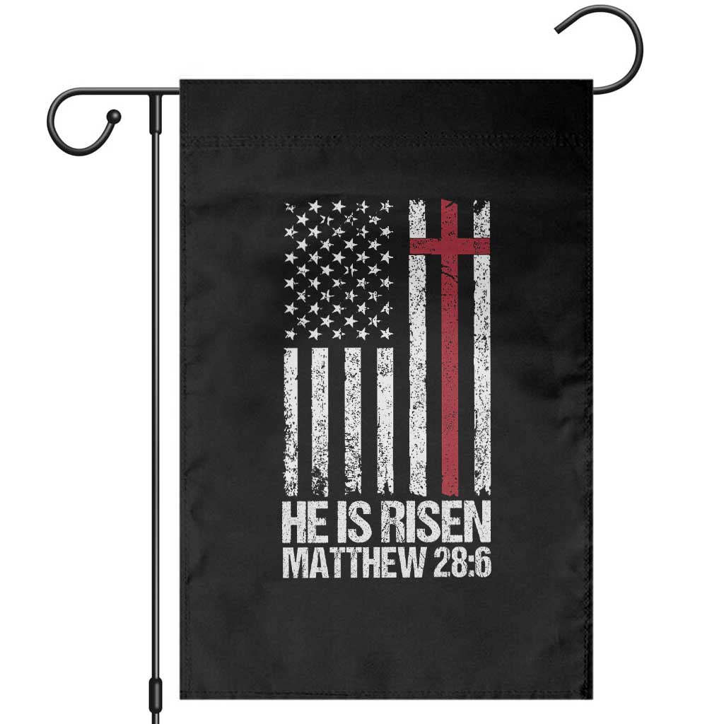 He Is Rise Garden Flag Christian American Flag Easter Bible Verse