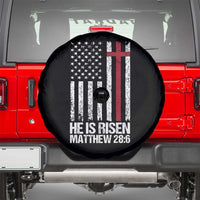 He Is Rise Spare Tire Cover Christian American Flag Easter Bible Verse