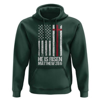 He Is Rise Hoodie Christian American Flag Easter Bible Verse
