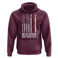 He Is Rise Hoodie Christian American Flag Easter Bible Verse