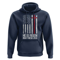 He Is Rise Hoodie Christian American Flag Easter Bible Verse