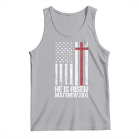 He Is Rise Tank Top Christian American Flag Easter Bible Verse