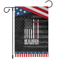 He Is Rise Garden Flag Christian American Flag Easter Bible Verse