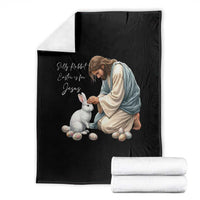 Silly Rabbit Easter Is For Jesus Throw Blanket Christian Easter Religious