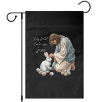 Silly Rabbit Easter Is For Jesus Garden Flag Christian Easter Religious