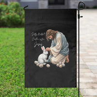 Silly Rabbit Easter Is For Jesus Garden Flag Christian Easter Religious
