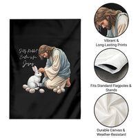 Silly Rabbit Easter Is For Jesus Garden Flag Christian Easter Religious