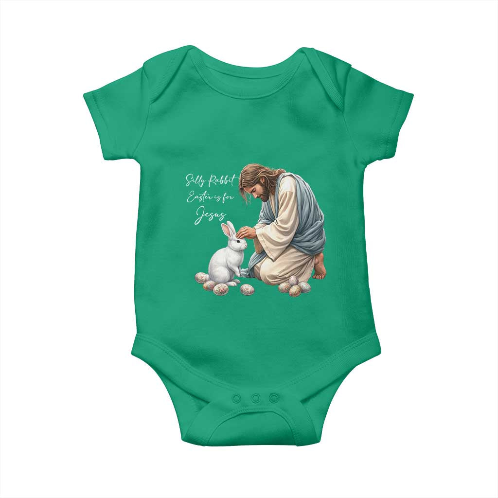Silly Rabbit Easter Is For Jesus Baby Onesie Christian Easter Religious