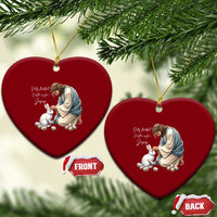 Silly Rabbit Easter Is For Jesus Ceramic Ornament Christian Easter Religious