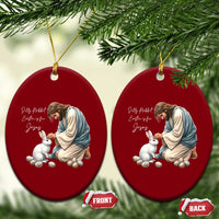 Silly Rabbit Easter Is For Jesus Ceramic Ornament Christian Easter Religious
