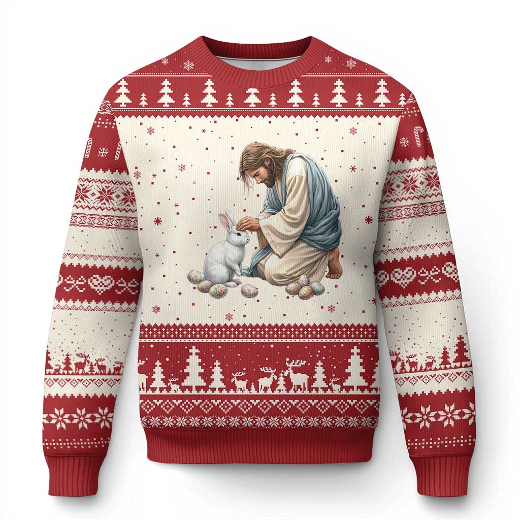Silly Rabbit Easter Is For Jesus Ugly Christmas Sweater Christian Easter Religious