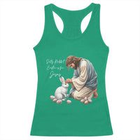 Silly Rabbit Easter Is For Jesus Racerback Tank Top Christian Easter Religious