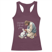 Silly Rabbit Easter Is For Jesus Racerback Tank Top Christian Easter Religious