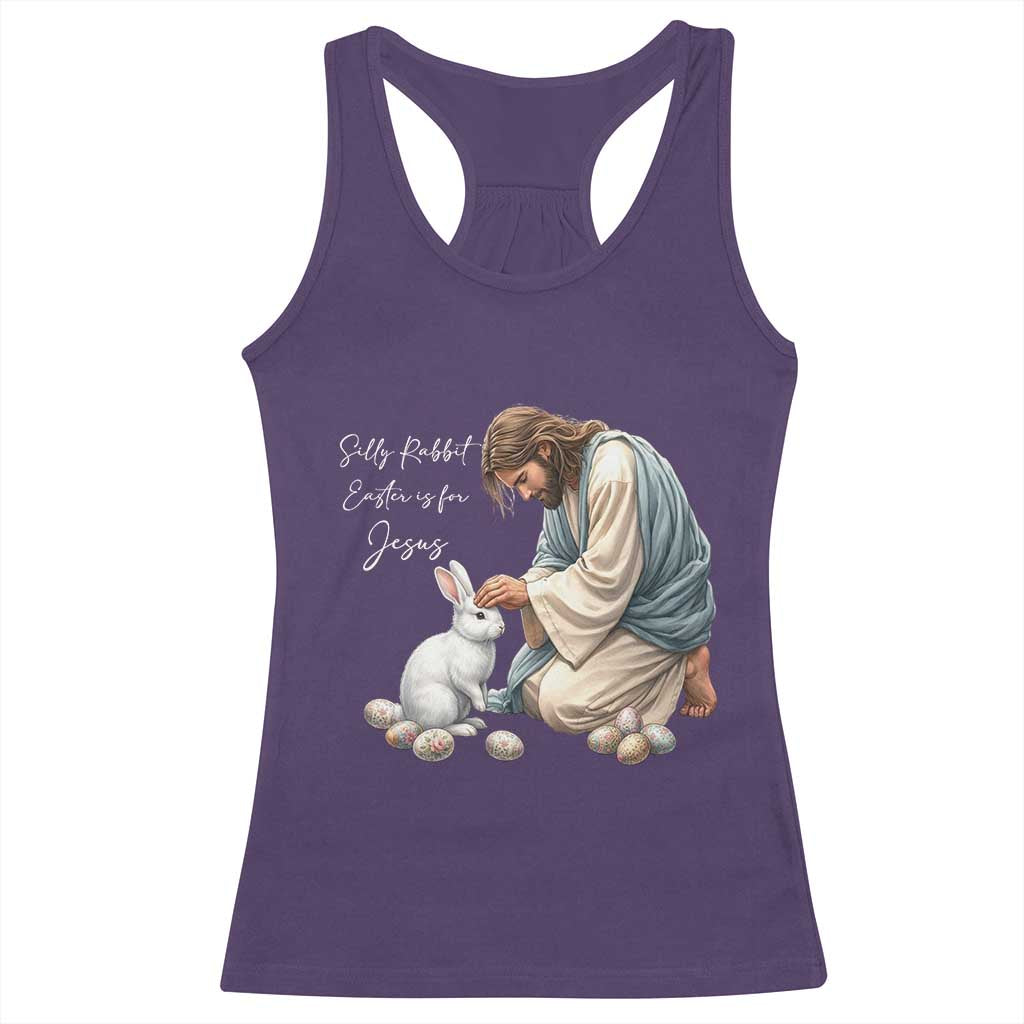 Silly Rabbit Easter Is For Jesus Racerback Tank Top Christian Easter Religious