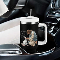 Silly Rabbit Easter Is For Jesus Tumbler With Handle Christian Easter Religious