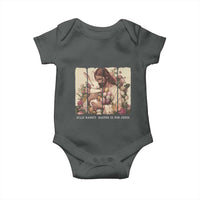 Silly Rabbit Easter Is For Jesus Baby Onesie Christian Jeusus Floral Easter