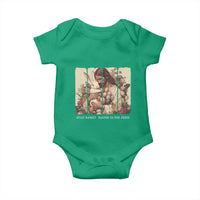 Silly Rabbit Easter Is For Jesus Baby Onesie Christian Jeusus Floral Easter