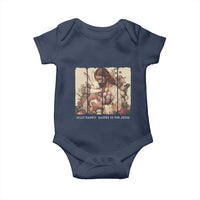 Silly Rabbit Easter Is For Jesus Baby Onesie Christian Jeusus Floral Easter