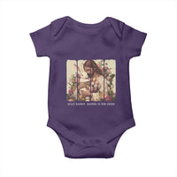 Silly Rabbit Easter Is For Jesus Baby Onesie Christian Jeusus Floral Easter