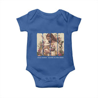 Silly Rabbit Easter Is For Jesus Baby Onesie Christian Jeusus Floral Easter