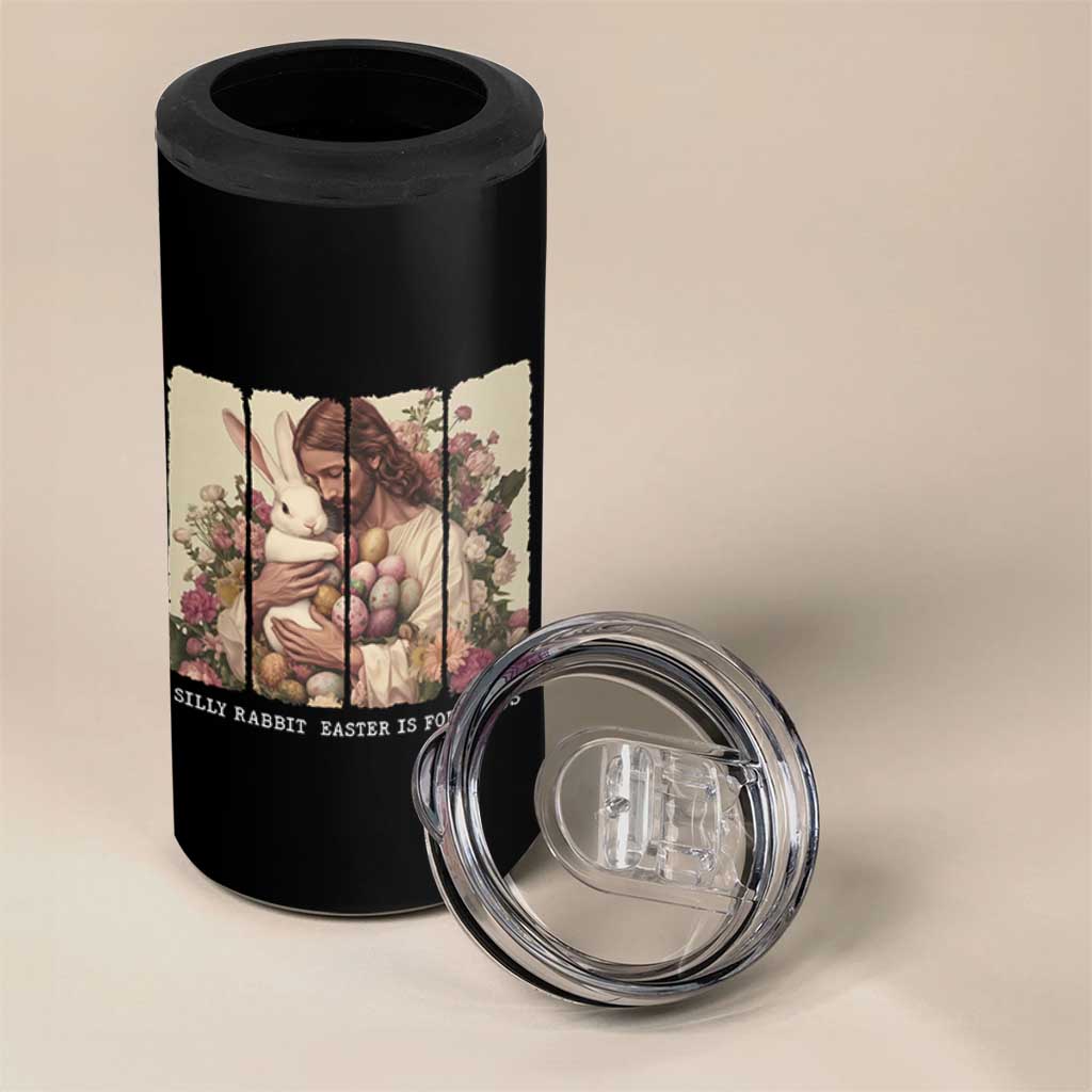 Silly Rabbit Easter Is For Jesus 4 in 1 Can Cooler Tumbler Christian Jeusus Floral Easter