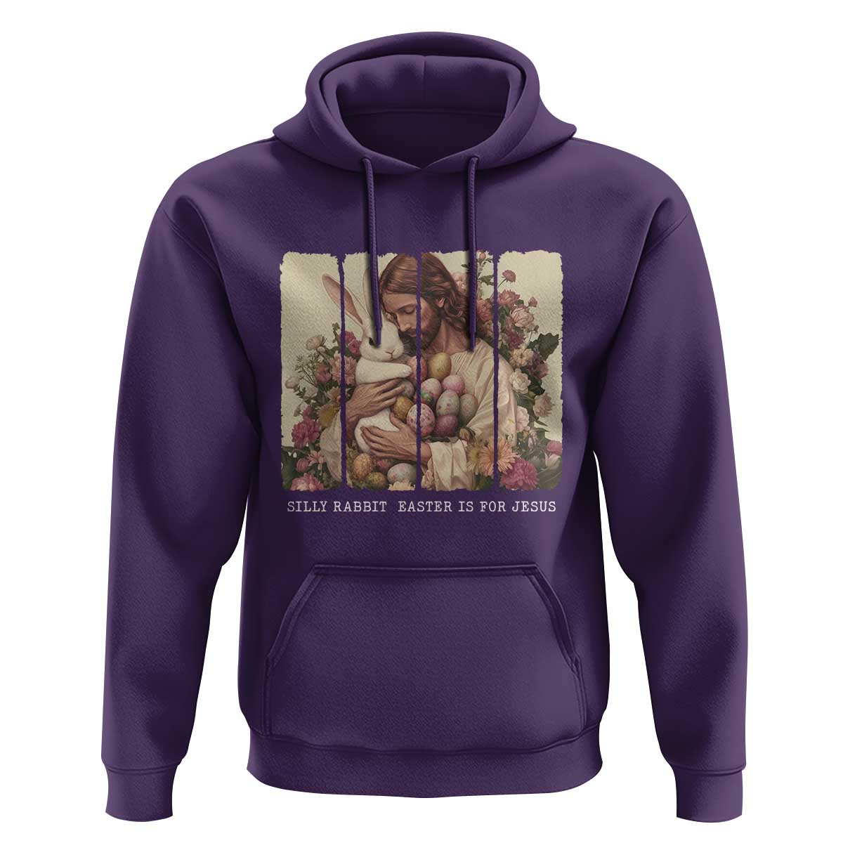 Silly Rabbit Easter Is For Jesus Hoodie Christian Jeusus Floral Easter