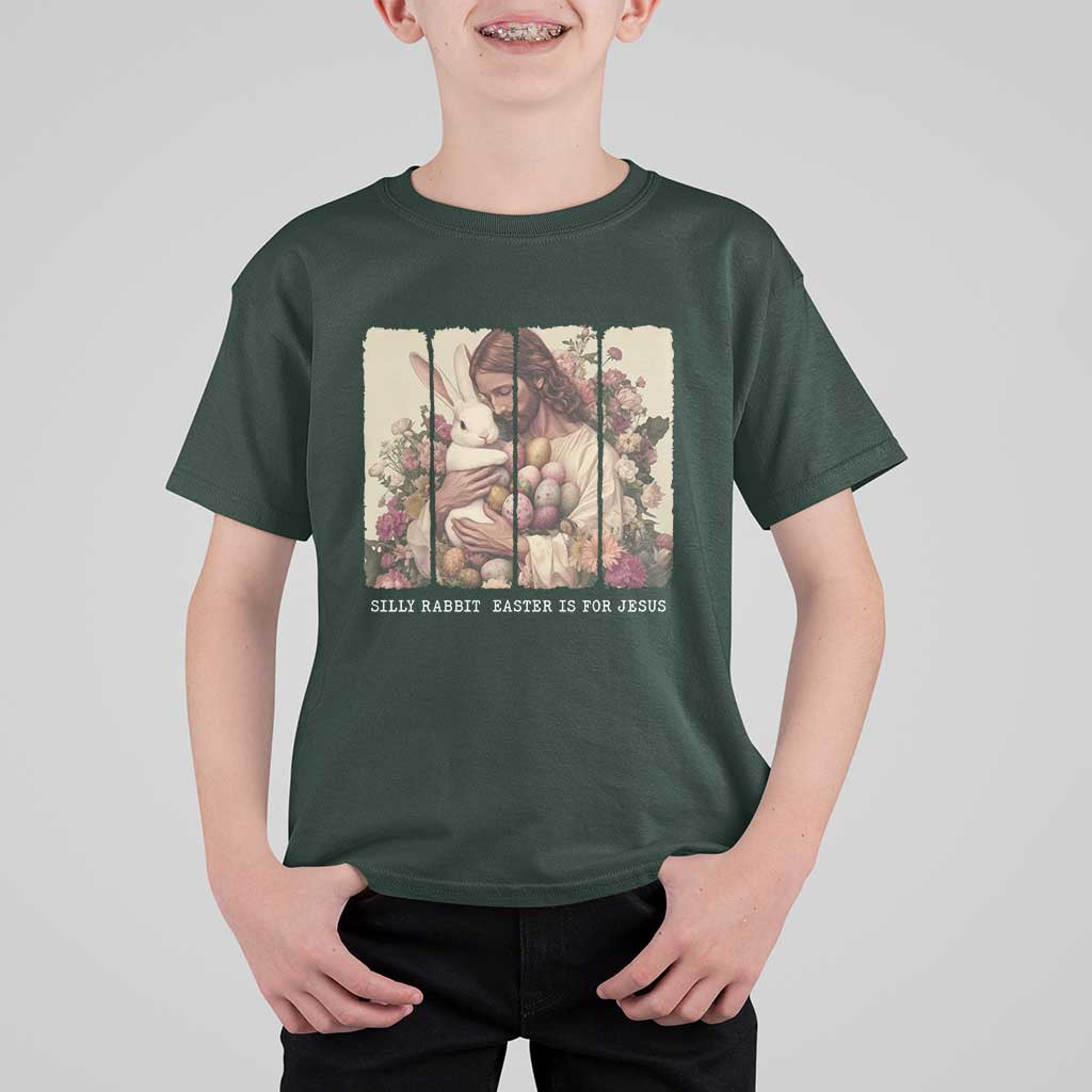Silly Rabbit Easter Is For Jesus T Shirt For Kid Christian Jeusus Floral Easter