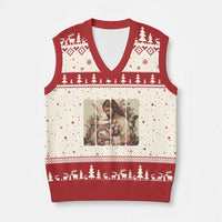 Silly Rabbit Easter Is For Jesus V-Neck Knit Sweater Vest Christian Jeusus Floral Easter