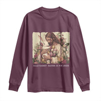 Silly Rabbit Easter Is For Jesus Long Sleeve Shirt Christian Jeusus Floral Easter
