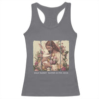 Silly Rabbit Easter Is For Jesus Racerback Tank Top Christian Jeusus Floral Easter