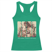 Silly Rabbit Easter Is For Jesus Racerback Tank Top Christian Jeusus Floral Easter