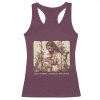 Silly Rabbit Easter Is For Jesus Racerback Tank Top Christian Jeusus Floral Easter