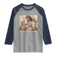 Silly Rabbit Easter Is For Jesus Raglan Shirt Christian Jeusus Floral Easter