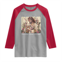 Silly Rabbit Easter Is For Jesus Raglan Shirt Christian Jeusus Floral Easter